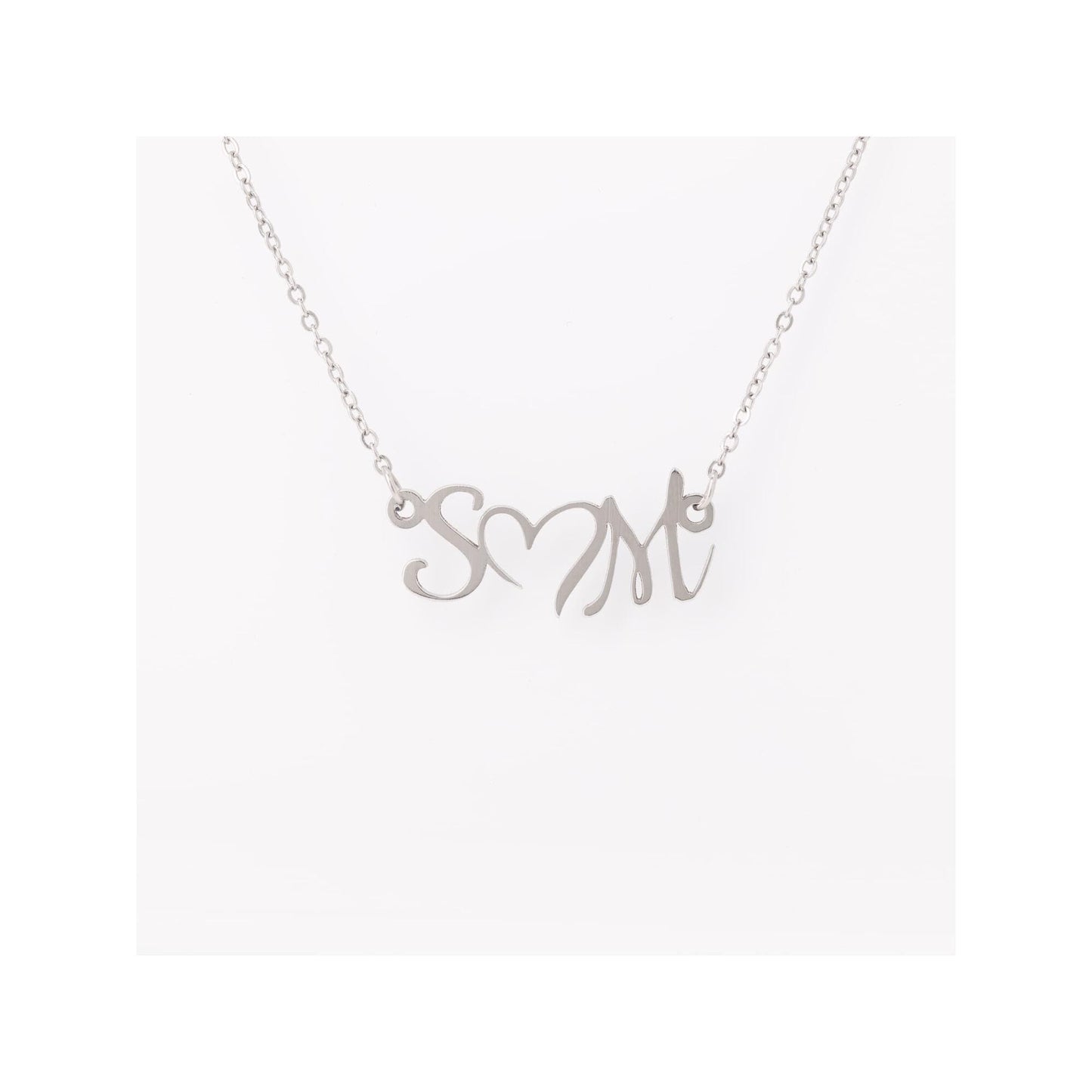 Custom Double Initial Heart Necklace