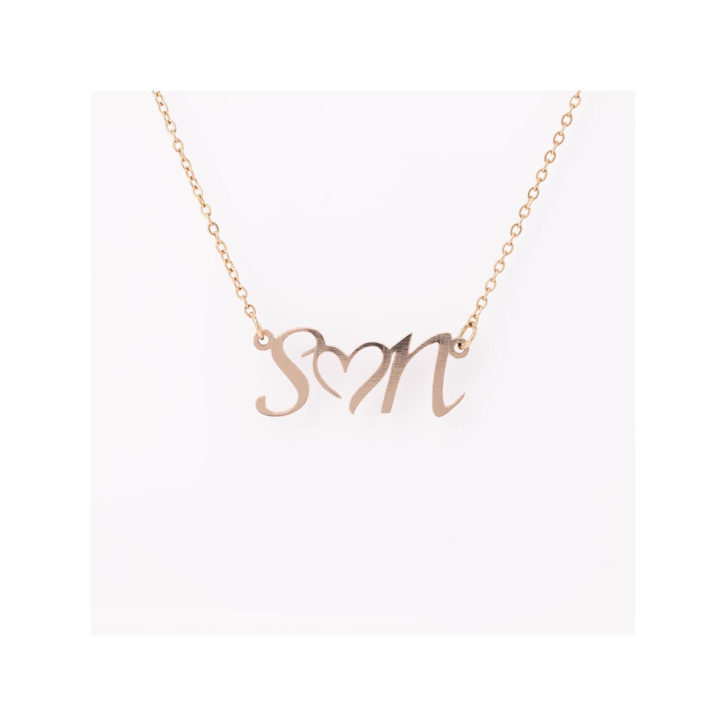 Custom Double Initial Heart Necklace