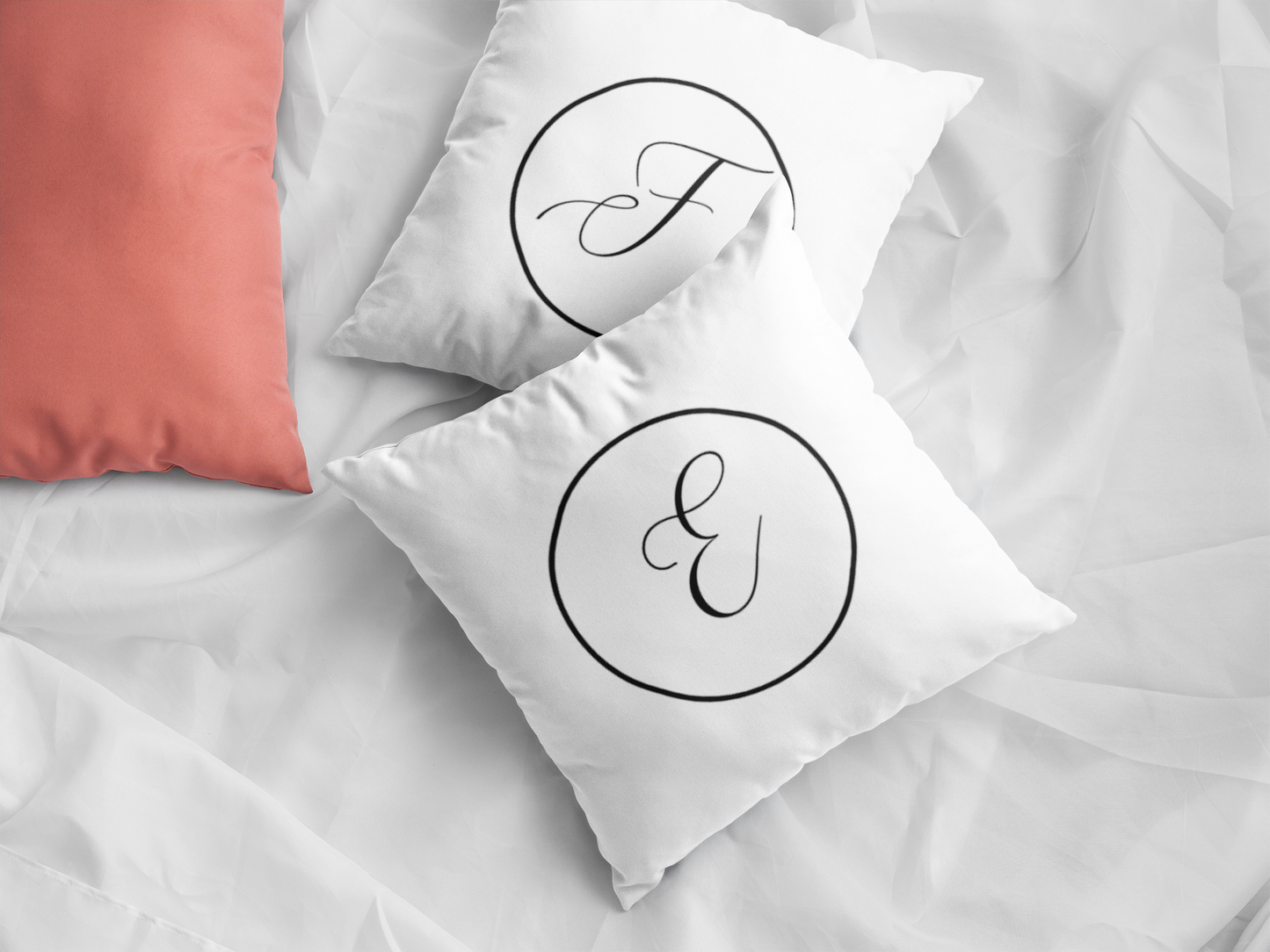 Personalized Monogram Pillow – Custom Initial Throw Pillow A–Z