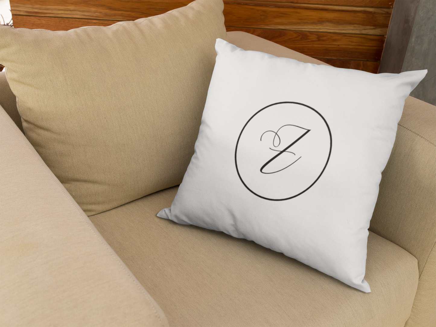 Personalized Monogram Pillow – Custom Initial Throw Pillow A–Z