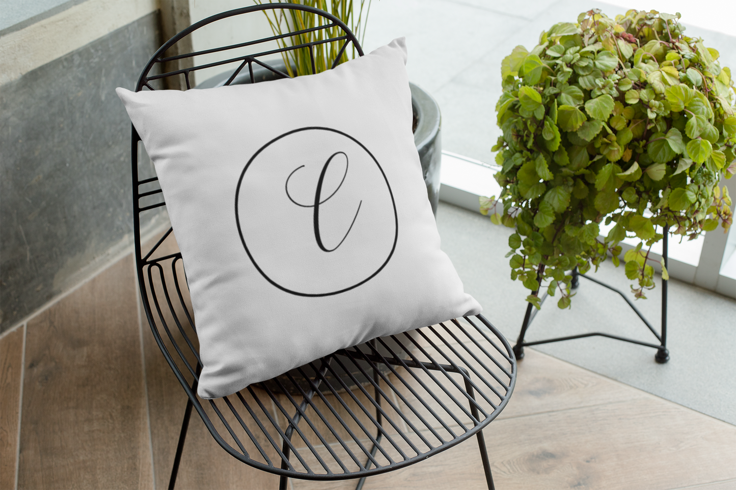 Personalized Monogram Pillow – Custom Initial Throw Pillow A–Z