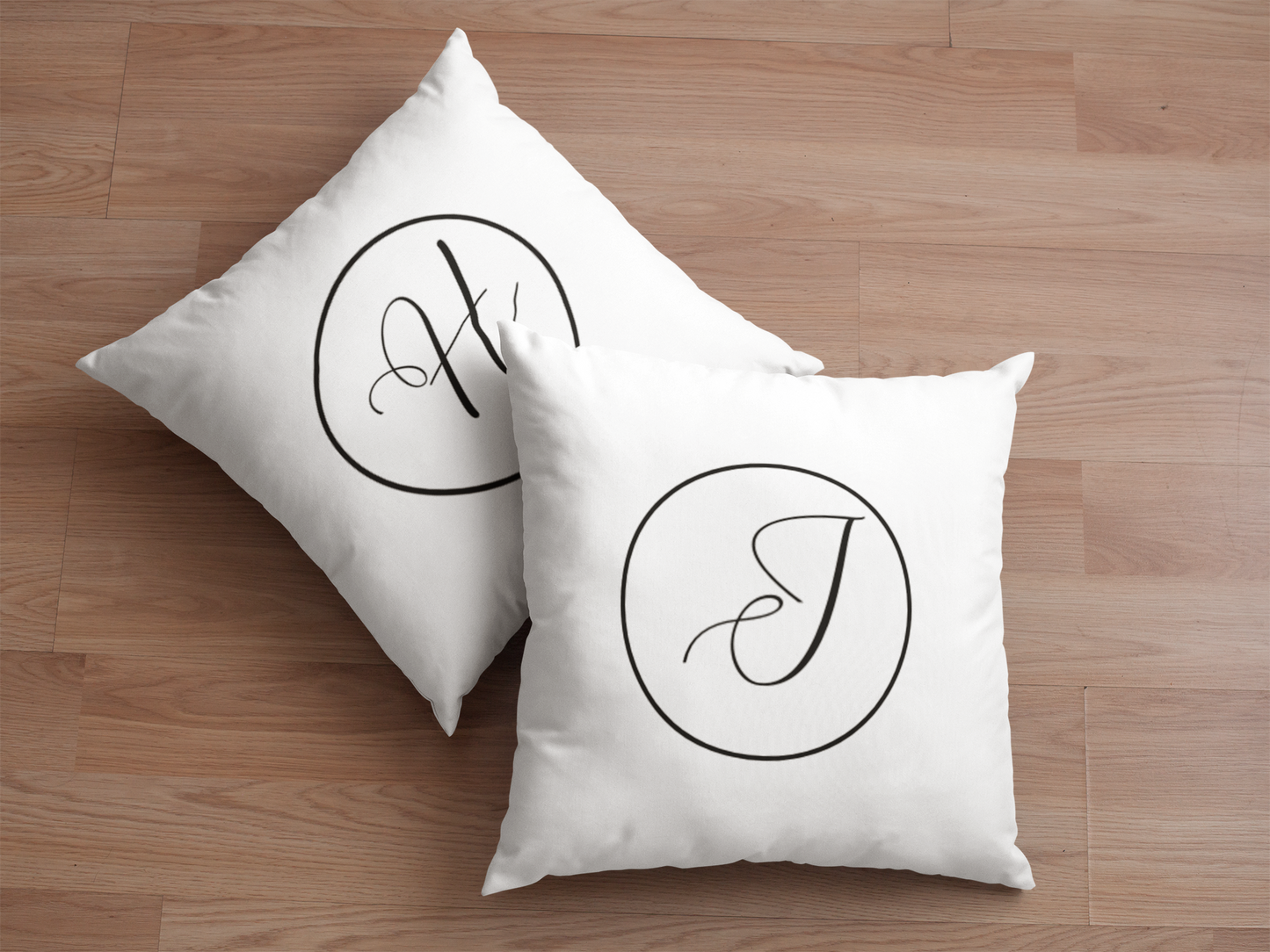 Personalized Monogram Pillow – Custom Initial Throw Pillow A–Z