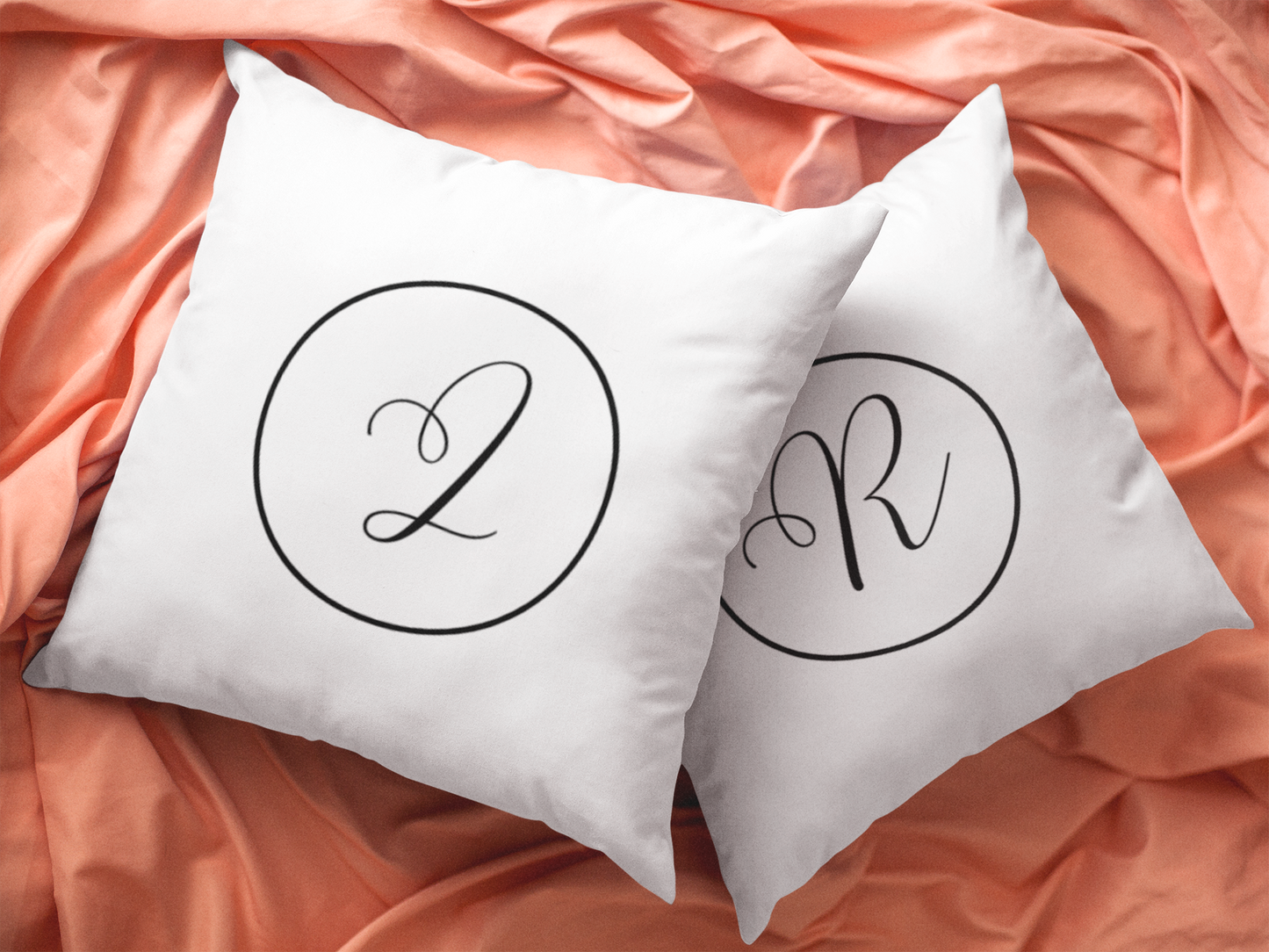 Personalized Monogram Pillow – Custom Initial Throw Pillow A–Z