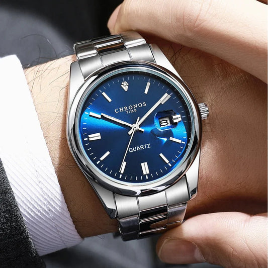 Men's Luxury Quartz Stainless Steel Watch-1
