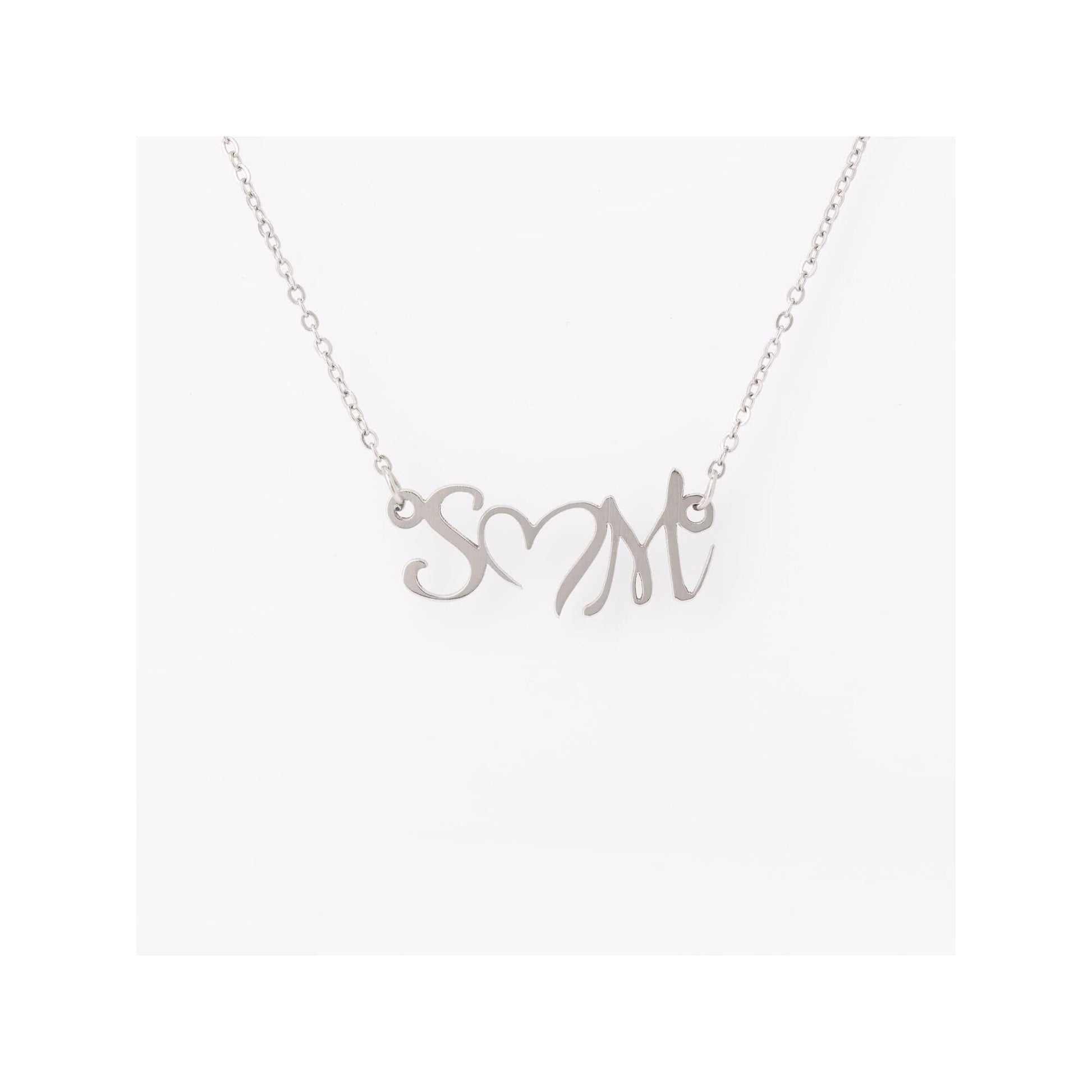 Custom Double Initial Heart Necklace